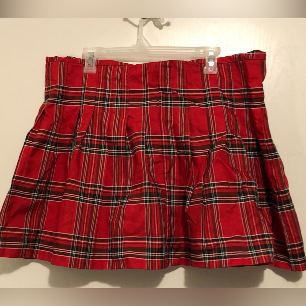 Red Plaid Skirt, NO BOUNDARIES, Size 21